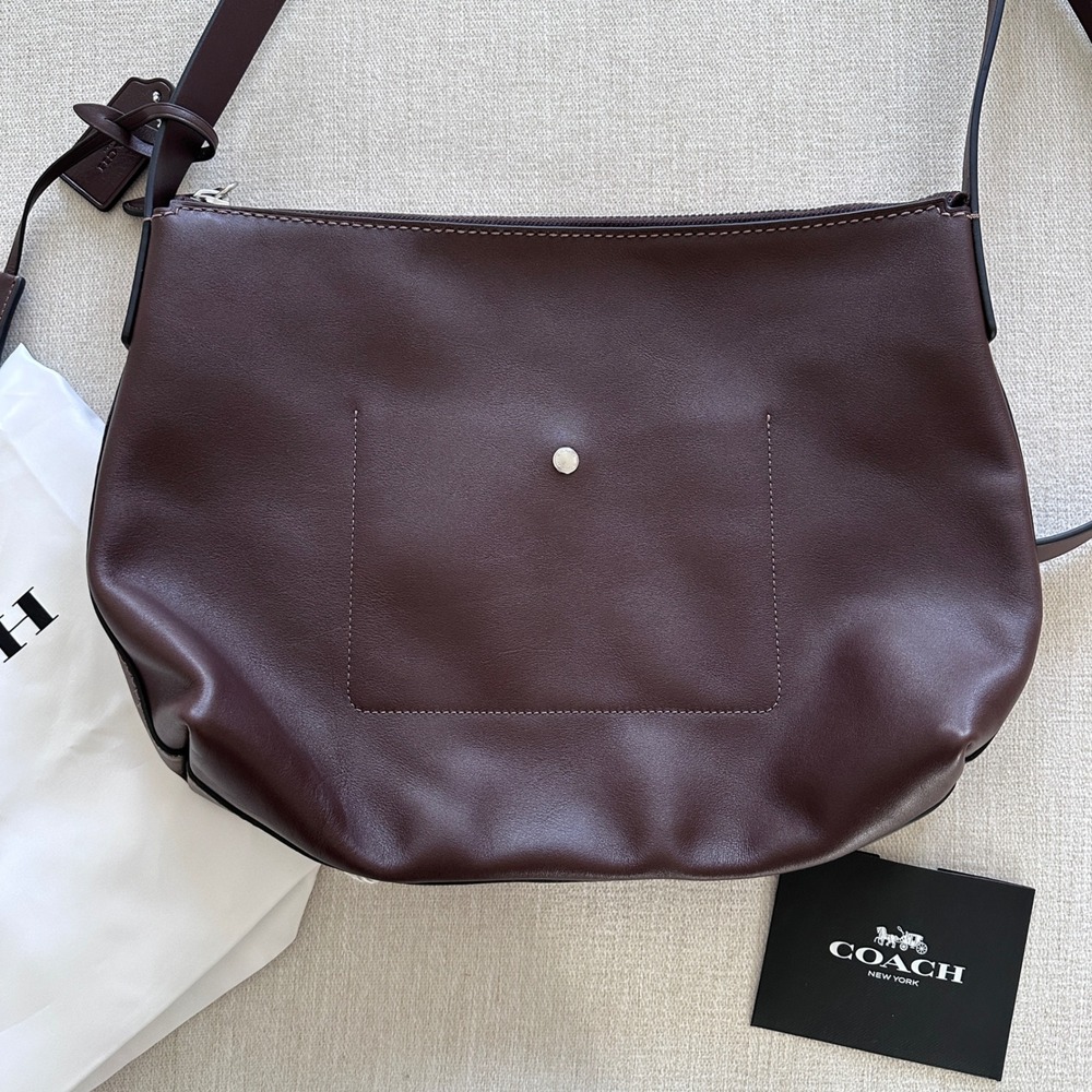 NWT Coach New York Brown Leather Shoulder Bag Genuine Full Grain Leather - Picture 7 of 12